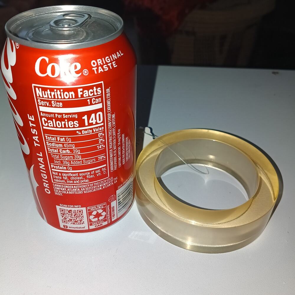 Iris Apfel & Bajalia Clear Apple juice Lucite Chunky Bangle Bracelet